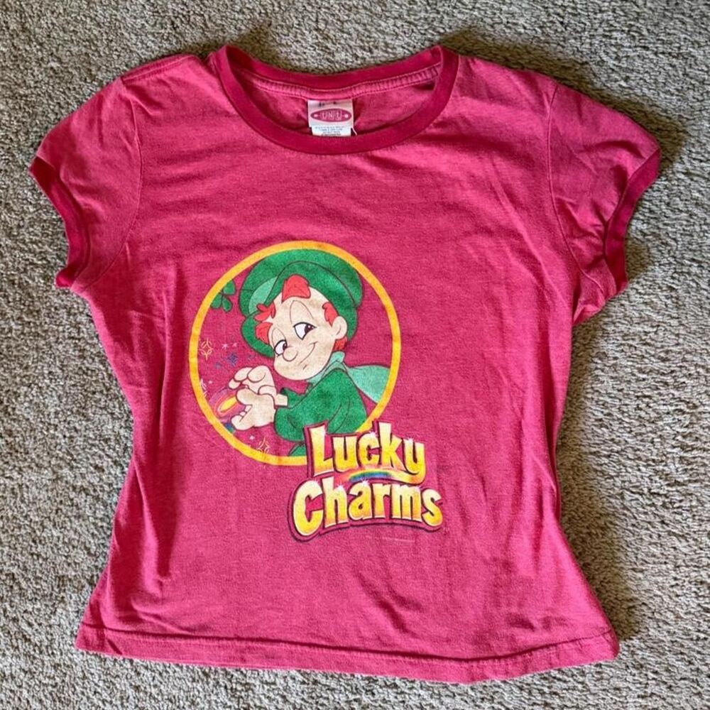 Lucky-brand Women's Red and Pink T-shirt